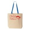 Natural Tote with Contrast-Color Handles Thumbnail