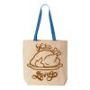 Natural Tote with Contrast-Color Handles Thumbnail