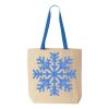 Natural Tote with Contrast-Color Handles Thumbnail