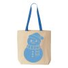 Natural Tote with Contrast-Color Handles Thumbnail