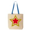 Natural Tote with Contrast-Color Handles Thumbnail