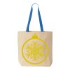 Natural Tote with Contrast-Color Handles Thumbnail