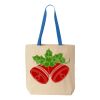 Natural Tote with Contrast-Color Handles Thumbnail