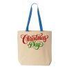 Natural Tote with Contrast-Color Handles Thumbnail