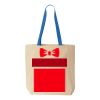 Natural Tote with Contrast-Color Handles Thumbnail