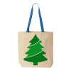 Natural Tote with Contrast-Color Handles Thumbnail
