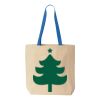 Natural Tote with Contrast-Color Handles Thumbnail