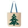 Natural Tote with Contrast-Color Handles Thumbnail