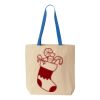 Natural Tote with Contrast-Color Handles Thumbnail