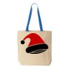 Natural Tote with Contrast-Color Handles Thumbnail