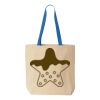 Natural Tote with Contrast-Color Handles Thumbnail