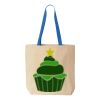 Natural Tote with Contrast-Color Handles Thumbnail