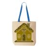 Natural Tote with Contrast-Color Handles Thumbnail