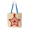 Natural Tote with Contrast-Color Handles Thumbnail
