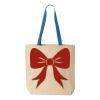 Natural Tote with Contrast-Color Handles Thumbnail