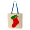 Natural Tote with Contrast-Color Handles Thumbnail