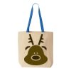Natural Tote with Contrast-Color Handles Thumbnail
