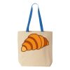 Natural Tote with Contrast-Color Handles Thumbnail