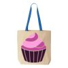 Natural Tote with Contrast-Color Handles Thumbnail