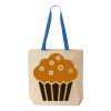 Natural Tote with Contrast-Color Handles Thumbnail