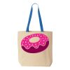 Natural Tote with Contrast-Color Handles Thumbnail