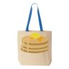 Natural Tote with Contrast-Color Handles Thumbnail