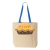 Natural Tote with Contrast-Color Handles Thumbnail