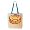 Natural Tote with Contrast-Color Handles Thumbnail