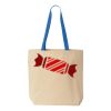 Natural Tote with Contrast-Color Handles Thumbnail