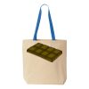 Natural Tote with Contrast-Color Handles Thumbnail
