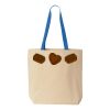 Natural Tote with Contrast-Color Handles Thumbnail