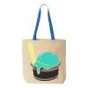 Natural Tote with Contrast-Color Handles Thumbnail