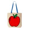 Natural Tote with Contrast-Color Handles Thumbnail