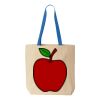 Natural Tote with Contrast-Color Handles Thumbnail