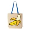 Natural Tote with Contrast-Color Handles Thumbnail