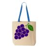 Natural Tote with Contrast-Color Handles Thumbnail