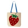 Natural Tote with Contrast-Color Handles Thumbnail