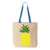 Natural Tote with Contrast-Color Handles Thumbnail
