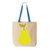 Natural Tote with Contrast-Color Handles Thumbnail