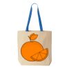 Natural Tote with Contrast-Color Handles Thumbnail