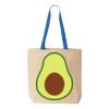 Natural Tote with Contrast-Color Handles Thumbnail