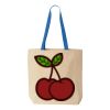 Natural Tote with Contrast-Color Handles Thumbnail