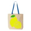 Natural Tote with Contrast-Color Handles Thumbnail
