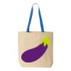 Natural Tote with Contrast-Color Handles Thumbnail