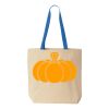Natural Tote with Contrast-Color Handles Thumbnail