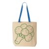 Natural Tote with Contrast-Color Handles Thumbnail