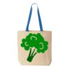 Natural Tote with Contrast-Color Handles Thumbnail