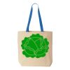 Natural Tote with Contrast-Color Handles Thumbnail