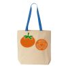 Natural Tote with Contrast-Color Handles Thumbnail