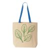 Natural Tote with Contrast-Color Handles Thumbnail